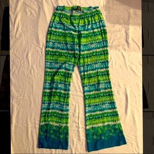 Elastic high waisted wide leg pants